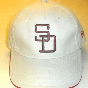 San Diego Padres New Era Red SD Logo Vintage 90s Mens Strapback hat cap New Mlb